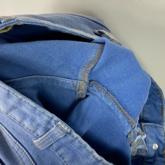 Free People High Rise Light Blue Skinny Jeans Size 24 Denim Zipper Fly Boho Jean - Picture 11 of 13